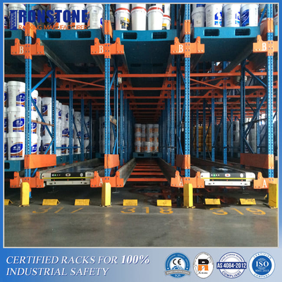 Sistema radiofonico di tormento del pallet della navetta del magazzino a pile con i guadagni significativi di efficienza
