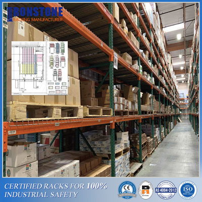scaffale Rotolo-formato del pallet di progettazione di lacrima con le specifiche rigorose di RMI