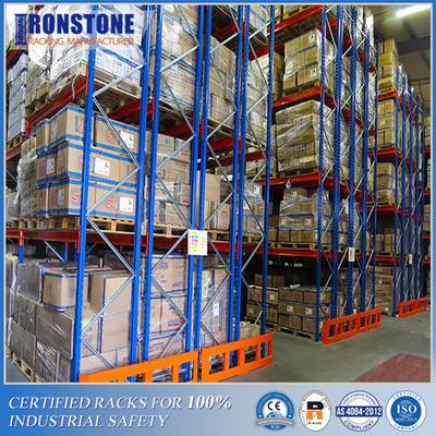 Scaffale profondo di stoccaggio del pallet del metallo del doppio di selettività di 50% con i carrelli elevatori speciali