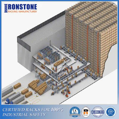 Scaffale su misura di stoccaggio del metallo dei ASRS del magazzino per amministrazione dell'inventario efficiente