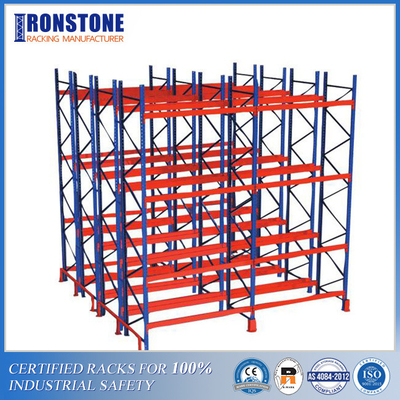Doppio scaffale profondo d'acciaio del pallet Q355 con densità raddoppiata di stoccaggio