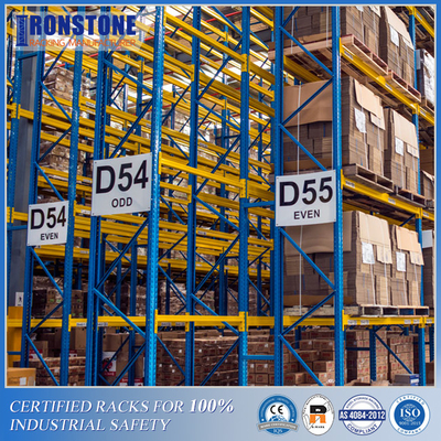 Sistema stretto stesso di racking del pallet del magazzino del sistema RMI di tormento della navata laterale del ODM