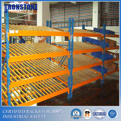 Sistema di flusso di cartoni per scaffalature per pallet per carichi pesanti per lo stoccaggio di casse di scatole