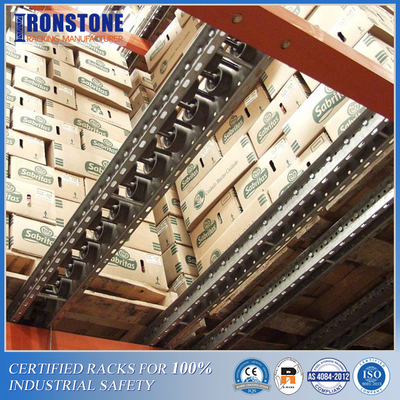 Scaffale di conservazione e di recupero efficiente di flusso del cartone per immagazzinamento in celle frigorifere