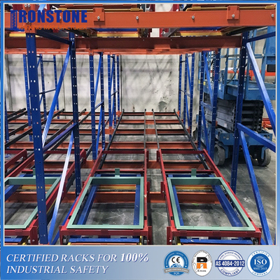 Il magazzino respinge il sistema di racking del pallet per stoccaggio flessibile