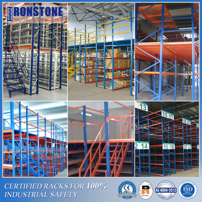 Sistema di stoccaggio a mezzanine industriale a più livelli