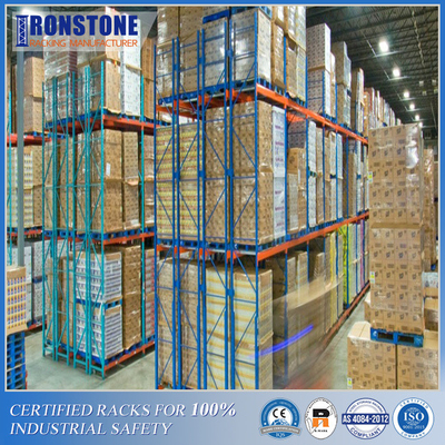 Doppio scaffale profondo del metallo del pallet per le applicazioni di conservazione frigorifera